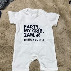 Source Unknown White Baby One Piece